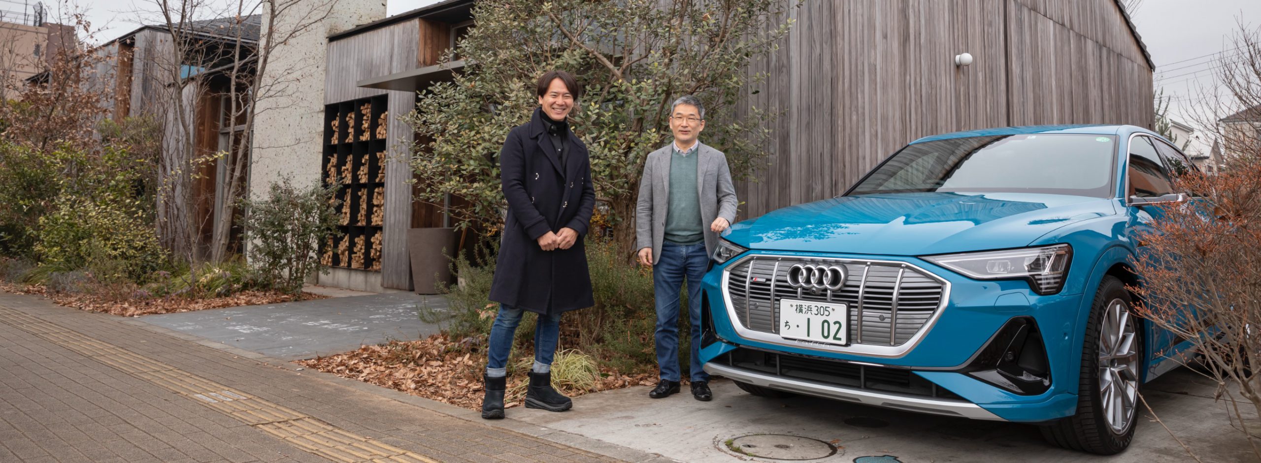 アウディの最新EV「e-tron Sportback」で緑豊な薪火料理の店へドライブ